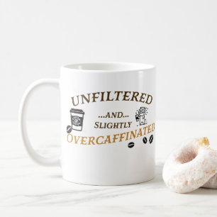 Ongefilterde en licht overcafeïnehoudende Mok