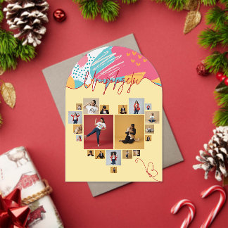 Ongefilterde gepersonaliseerde vrouwelijke fotocol acryl uitnodigingen