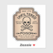 Ongefilterde giftepositie -  etiket sticker (Vel)