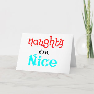 Ongehoorzaam of Nice Feestdagen Kaart