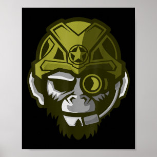 Ongeketende Gorilla Lichaam Bouwen Motivatie Sport Poster