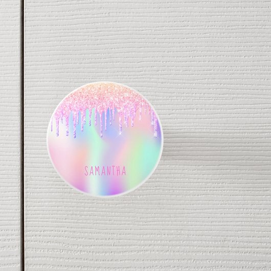 Ongekleurd glitter druppelt meisje keramische knop