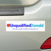 Ongekwalificeerde Donald/White Bumpersticker (Op auto)