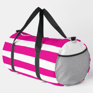 Ongelijke strepen in magenta en wit plunjezak