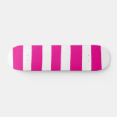 Ongelijke strepen in magenta en wit skateboard (Horizontaal)
