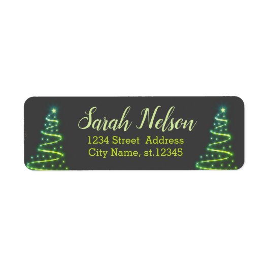 Ongelofelijk, cool, groen kerstboomlabel etiket (Voorkant)