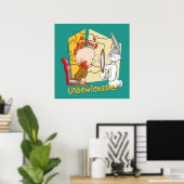"Ongelofelijk" Kapsalon BUGS BUNNY™ & Elmer Fudd Poster (Thuiskantoor)