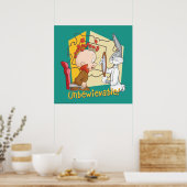 "Ongelofelijk" Kapsalon BUGS BUNNY™ & Elmer Fudd Poster (Keuken)