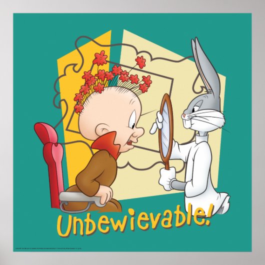 "Ongelofelijk" Kapsalon BUGS BUNNY™ & Elmer Fudd Poster (Voorkant)