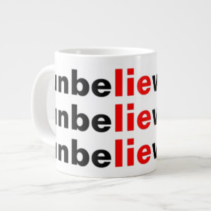 Ongelofelijk Lie Coffee Cup Red Black Extra Grote Beker