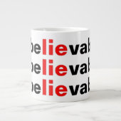 Ongelofelijk Lie Coffee Cup Red Black Extra Grote Beker (Voorkant)