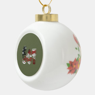 Ongelofelijk patriottisch militair uniek keramische bal ornament