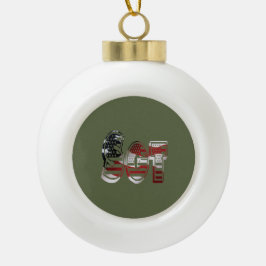 Ongelofelijk patriottisch militair uniek keramische bal ornament