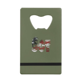 Ongelofelijk patriottisch militair uniek kredietkaart flessenopener