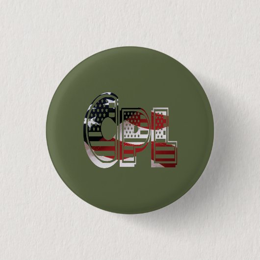 Ongelofelijk patriottisch militair uniek ronde button 3,2 cm (Voorkant)