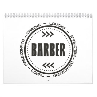 Ongelofelijke barber-functietabel kalender