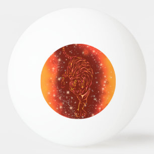 Ongelofelijke brandtijger op de Sterrennacht van G Pingpongballen