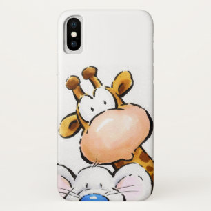 Ongelofelijke Giraffe- en geluidsmuis iPhone X Hoesje