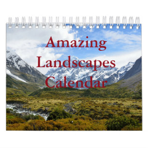Ongelofelijke Landschappen met twee pagina's, klei Kalender