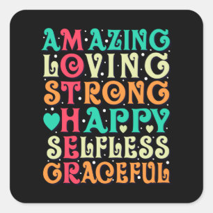 Ongelofelijke moederliefde Inspirerend mam Quote Vierkante Sticker