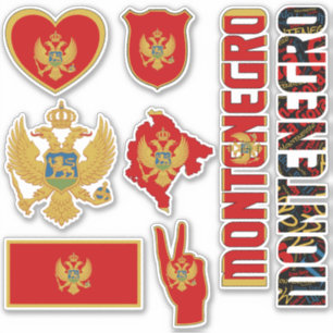 Ongelofelijke Montenegro vormen nationale symbolen Sticker