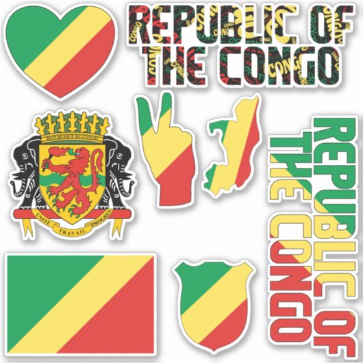 Ongelofelijke Republiek Congo Sticker (Voorkant)