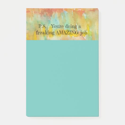 Ongelofelijke taak van 4 x 6 inch post-it® notes (Voorkant)