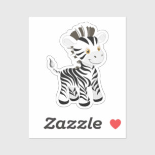 Ongelofelijke Zebra Sticker