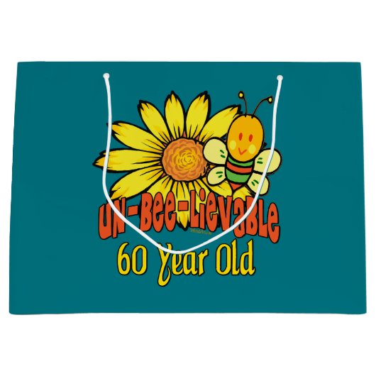 Ongelooflijk 60e verjaardag cadeau large cadeauzakje (Voorkant)