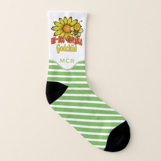 Ongelooflijk godkindbloemen en -bijen sokken (Rechts - buiten)