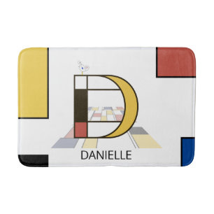 Ongelooflijk neoplasticisme Art Monogram. Brief D Badmat