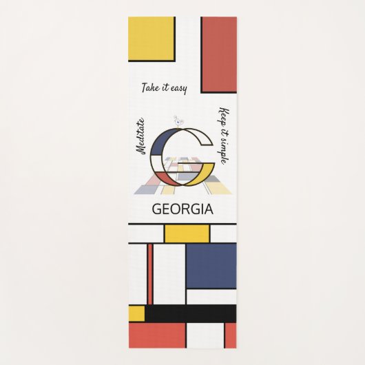 Ongelooflijk neoplasticisme Art Monogram. Brief G Yogamat (Voorkant)