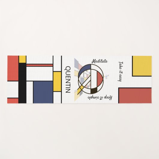 Ongelooflijk neoplasticisme Art Monogram. Brief Q Yogamat (Voorkant (horizontaal))