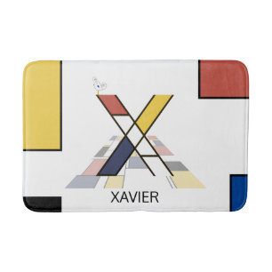 Ongelooflijk neoplasticisme Art Monogram. Brief X Badmat