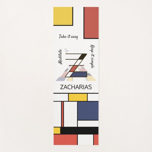 Ongelooflijk neoplasticisme Art Monogram. Letter Z Yogamat (Voorkant)