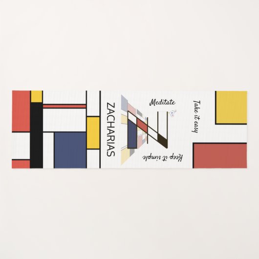 Ongelooflijk neoplasticisme Art Monogram. Letter Z Yogamat (Voorkant (horizontaal))