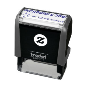 "ONGELOOFLIJK WERK!" Tutor Rubber Stamp Zelfinktende Stempel