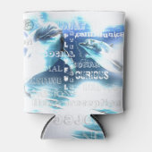 Ongelooflijke Dolphins Typografie Blikjeskoeler (Voorkant)