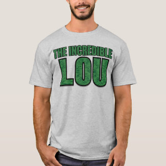 Ongelooflijke Lou - Groene Baksteenpatroon Typogra T-shirt