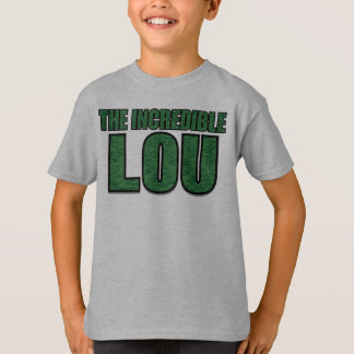 Ongelooflijke Lou - Groene Baksteenpatroon Typogra T-shirt
