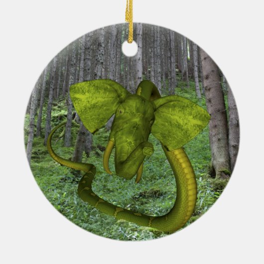 Ongelooflijke olifant Python Keramisch Ornament (Achterkant)