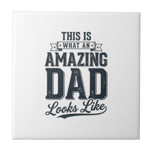 Ongelooflijke Vader Vintage Typografie Shirt Ontwe Tegeltje