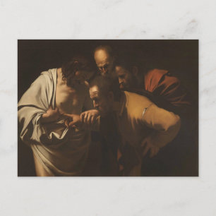Ongelovigheid van St. Thomas door Caravaggio Ansic Briefkaart