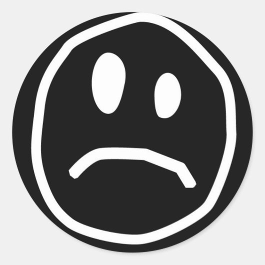 Ongelukkige gezicht stickers (Voorkant)