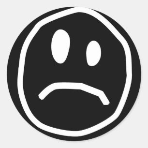 Ongelukkige gezicht stickers