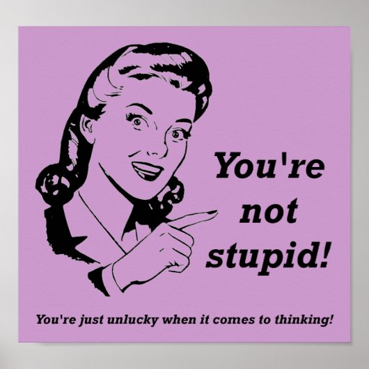 Ongelukkige Thinker Funny Poster Sign. (Voorkant)