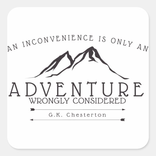 Ongemakken Chesterton Quote Stickers (Voorkant)