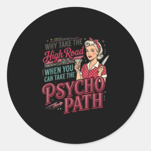 Ongepast grappig psychopaat losgeslagen meme donke ronde sticker