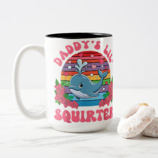 Ongepast Grappige Pappie's Kleine Sproeier Gênant Tweekleurige Koffiemok