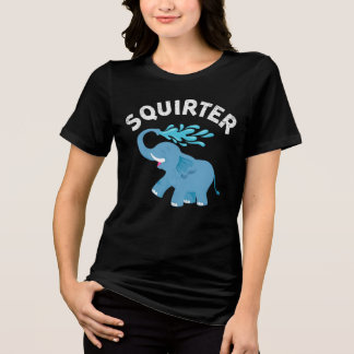 Ongepaste grappige squirter gênant voor vrouwen Tri-Blend shirt